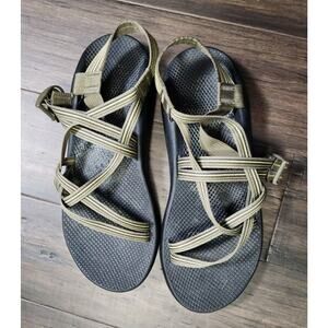 Chaco Sandals Men's Size 14 Black Green Strappy Hiking Walking